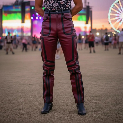 Pantaloni uomo pelle - , fatti