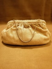 Borsetta da sera, anni 50, con perline giallo oro