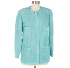 Chanel Vintage Blue Wool Blend