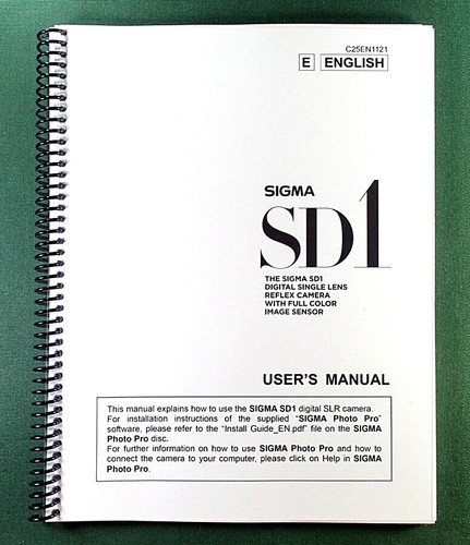 Sigma sd1 manuale istruzioni - manuale,