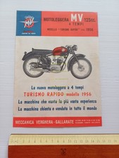 MV Agusta 125 Turismo Rapido T.R. 1956 depliant italiano originale
