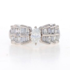 Oro Bianco Diamante Anello con