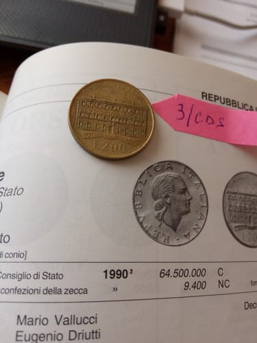 Moneta 200 lire - da, del
