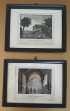 Quattro stampe acquerellate