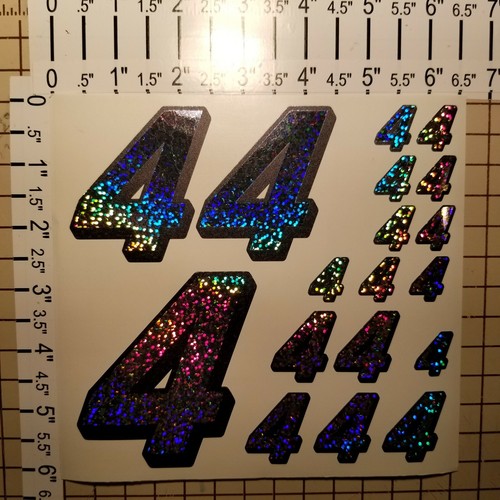Holographic sparkle con - holographic, numeri
