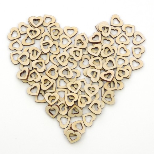 Cuori legno con - cm, scollo