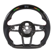 Volante sportivo LED in pelle