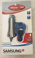 Carica Batteria Auto Per Samsung 2 CELLULAR LINE "Nuovo"