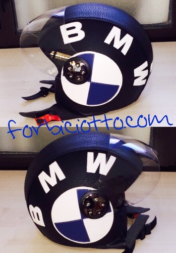 Casco pelle nera - casco, in