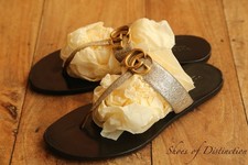 Gucci GG sandali in pelle nero