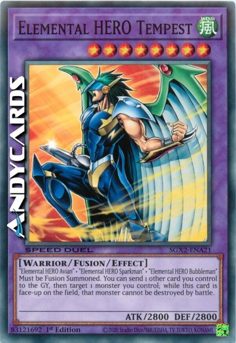 Elemental hero tempest speed - elemental, (speed