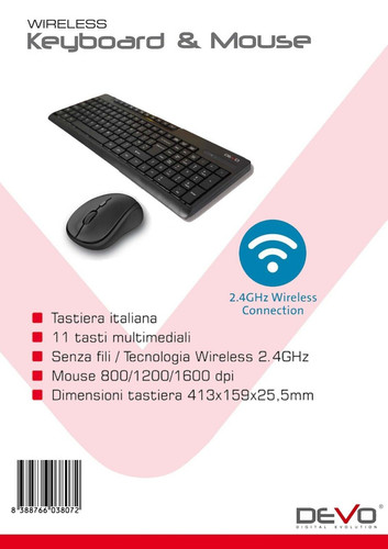 Tastiera mouse wireless - e,