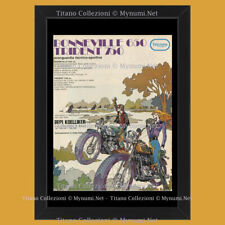 Anni ' 70  * Pubblicità Originale "Triumph, Bonneville 650 Trident 750" Cornice