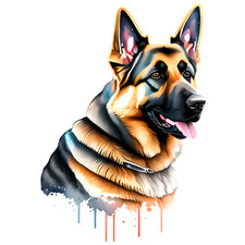 2 adesivi auto cane pastore