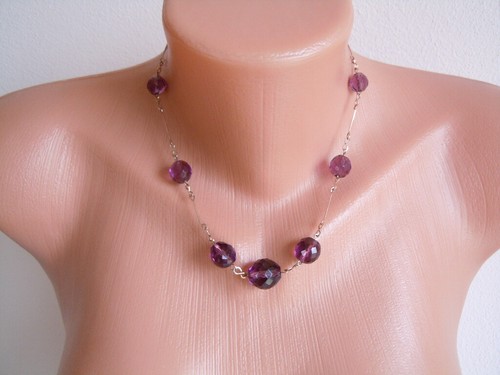 Collana sfere vetro - in,