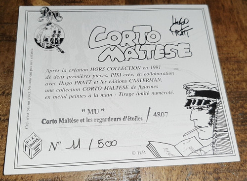 Hugo pratt pixi certificat - hugo, &