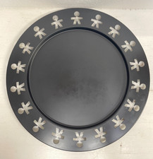 VASSOIO ALESSI GIROTONDO NERO DESIGN ø 40 cm ACCIAIO INOX TRAY BLACK