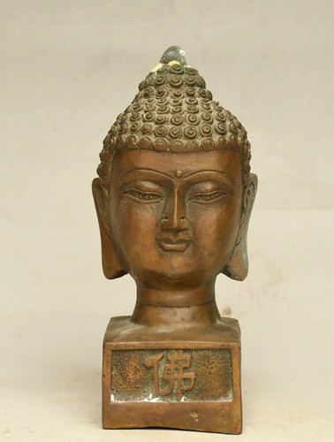 Statua testa buddha - testa, di