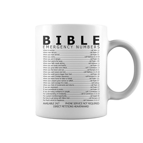 Tazza con riferimenti bibbia - con,