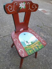 Sedia Tirolese Dipinta A Mano