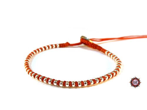 Bracciale cotone cerato - bracciale, e