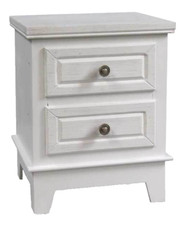 COMODINO 2 CASSETTI BIANCO