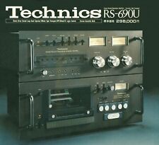 Scansioni ad alta risoluzione di rare Technics RS-690U (RS-9900US) deck di cassette brochure Giappone