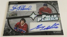 NHL Card-Larry Robinson/Lapointe-Accoppiamenti Polari 1/1-Foglia Metallo 2025-Montreal