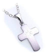 Ciondolo Croce In Oro Bianco
