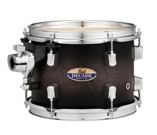 Pearl Decade Acero 8x7 Nero Satinato Burst Lacca Rack Tom Drum Rivenditore Autorizzato