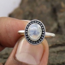 Anello Donna In Pietra Luna Fatto A Mano In Argento Sterling 925