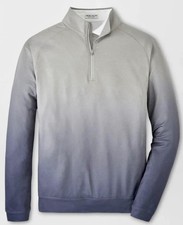 Peter Millar Men's Gale Gray Perth Ombre 1/4 Zip Pullover Shirt