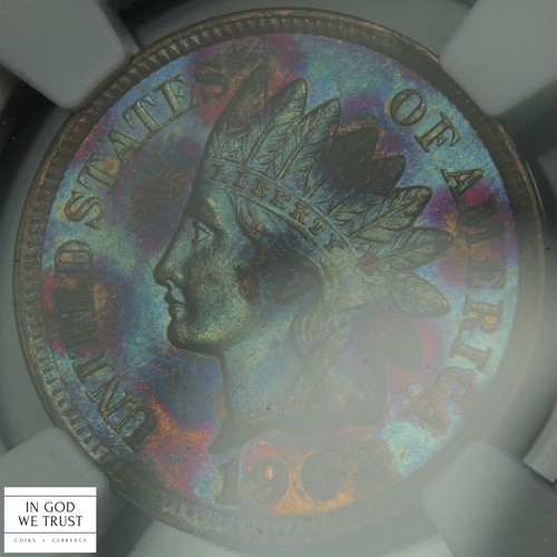 1902 testa indiano rame - di,