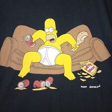 VINTAGE 1999 THE SIMPSONS HOMER SIMPSON SALTY SNAX T-SHIRT MATT GROENING 20th ce