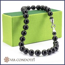 Collana Onice sfere naturale