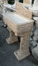 Lavandino finto pietra in cemento mono vasca lavabo