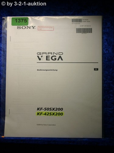 Sony manuale istruzioni kf - di,