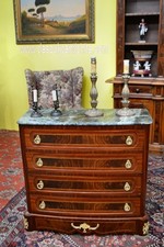 Cassettiera stile Napoleone III con piano in marmo