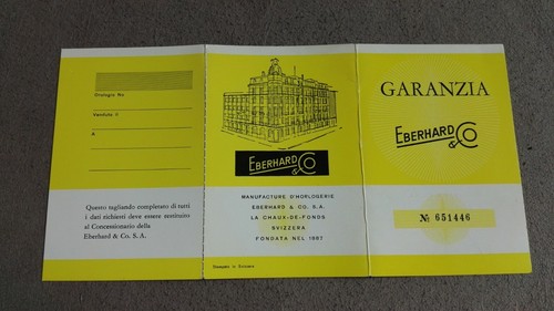 Eberhard rare warranty - &, co.