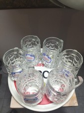 Vassoio E 6 Boccali Birra Peroni Nastro Azzurro Anni 70/80 bicchieri vintage 