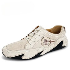 Men Casual Fashion Handmade Walking Shoes Outdoor Lace-Up Lightweight Sneakers