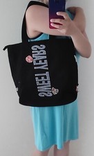 Borsa grande di tessuto nero sweet years 