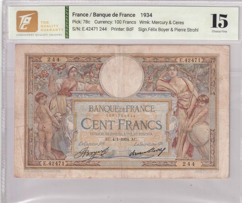 1934 francia 100 franchi - 100,