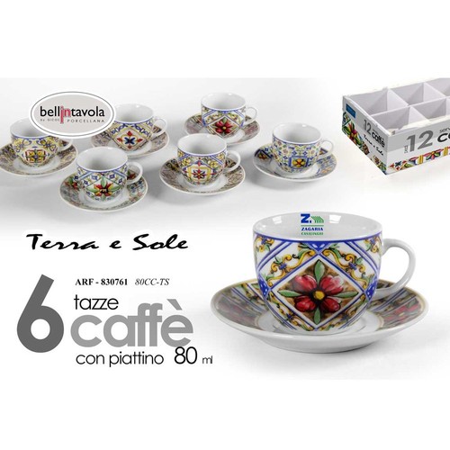 Set piatti tazzine - 6, pz