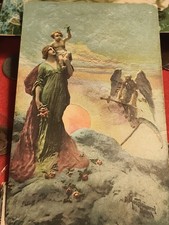 Cartolina Primi Del 900 Allegoria  viaggiata Napoli Bollo 5 Centesimi 