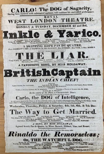 Broadside teatro londra 1820 - teatro,