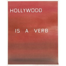 Edward Ruscha - Hollywood è un verbo - Stampa giclée su tela laminata 40x50 pollici