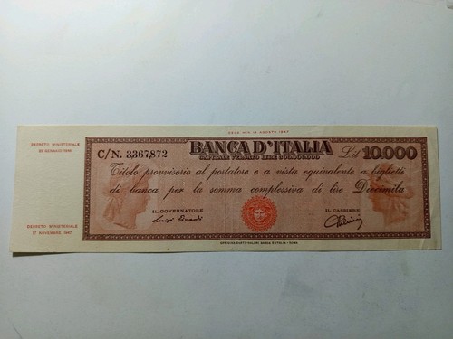 000 lire titolo - titolo, provvisorio