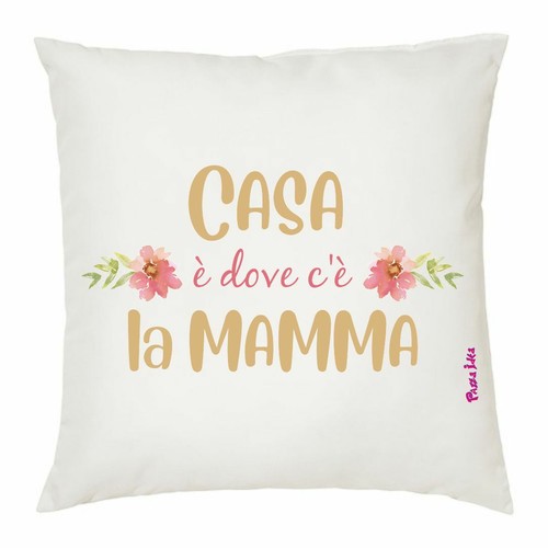 Cuscino scritta casa e - cuscino, x