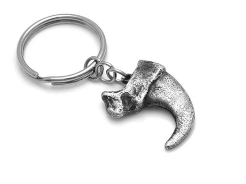 Antiqued lynx claw keychain - lynx,